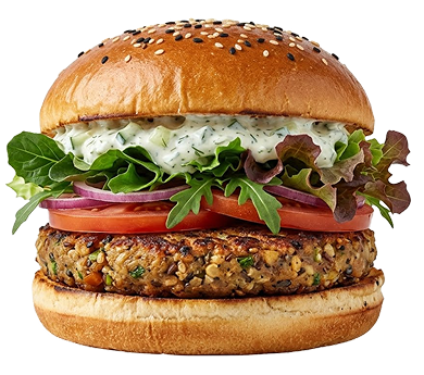 vegetarian burger (فيجيتاريان بورجير)